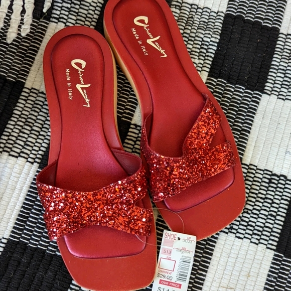 Vintage Deadstock Chinese Laundry Sparkly Sandals - Picture 2 of 5